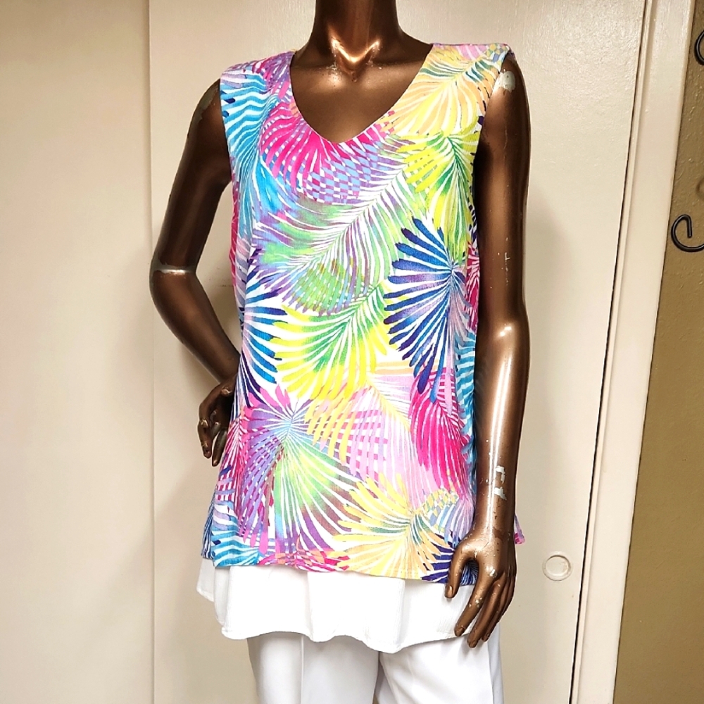 Vibrant Multicolor Sleeveless Top